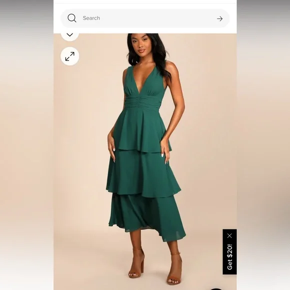 celebration time emerald green sleeveless tiered midi dress Beaded Prom Fitted Formal Long Dress by Colette CL2037